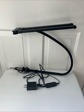 Vevor Gooseneck Adjustable Black Desk Table Lamp with Clamp Base